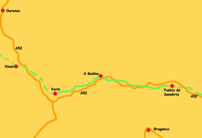 Map paubla de sanabria to Verin